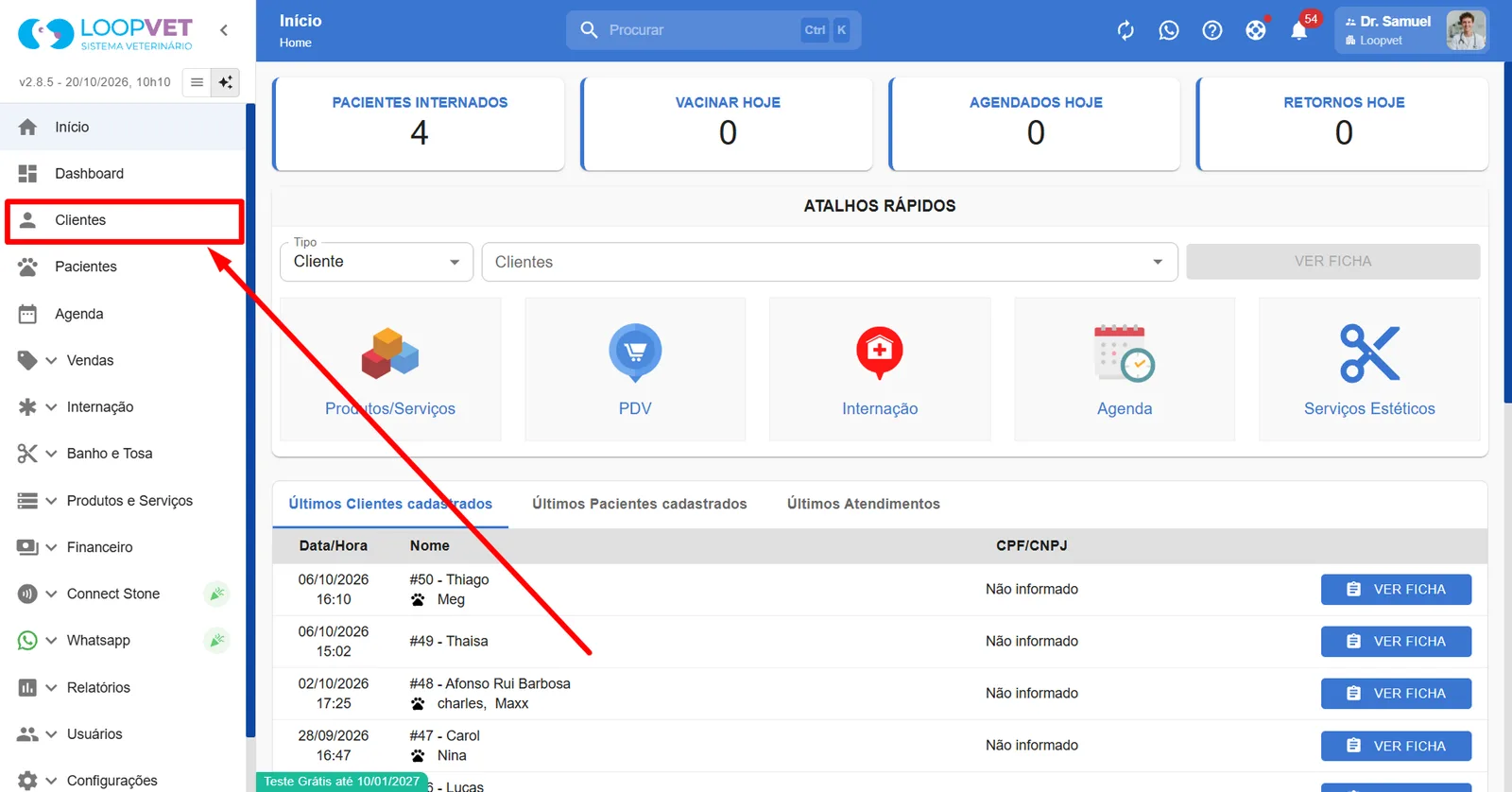 Captura de tela: 4.4 Orçamentos