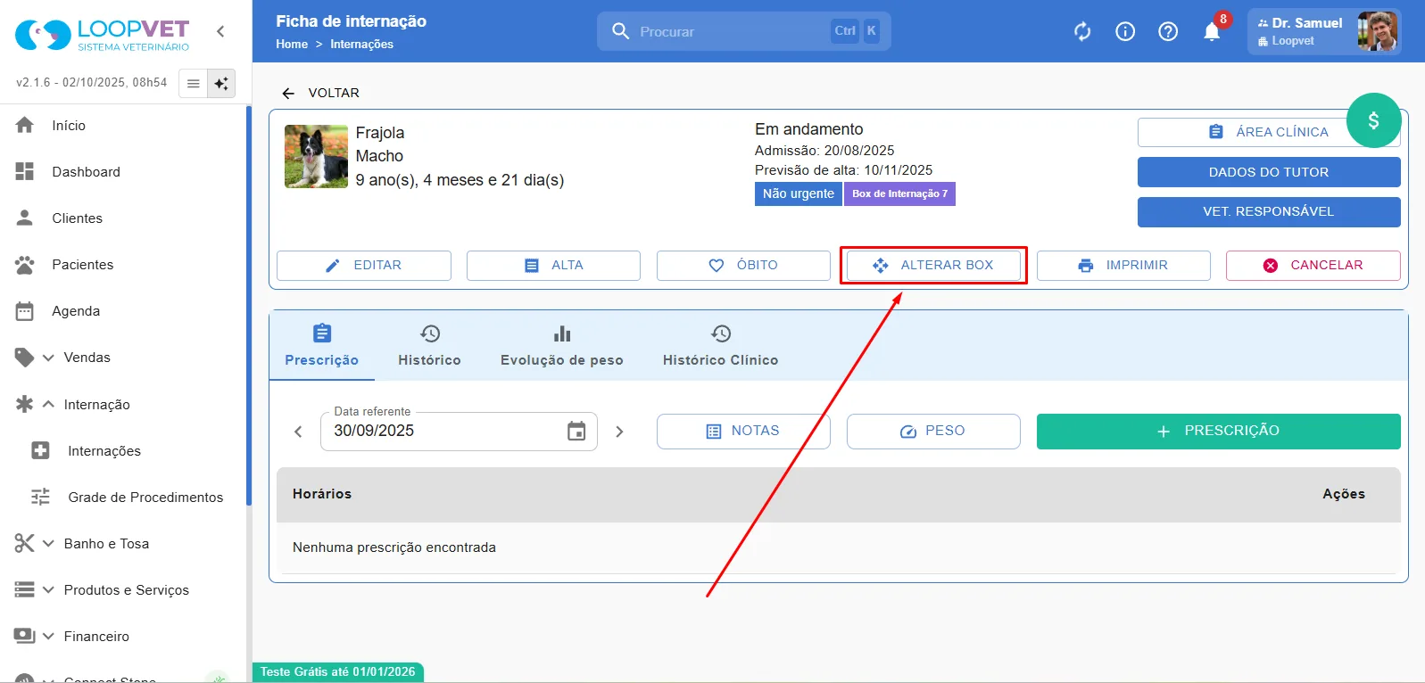 Captura de tela: 4.2 Alterar Box