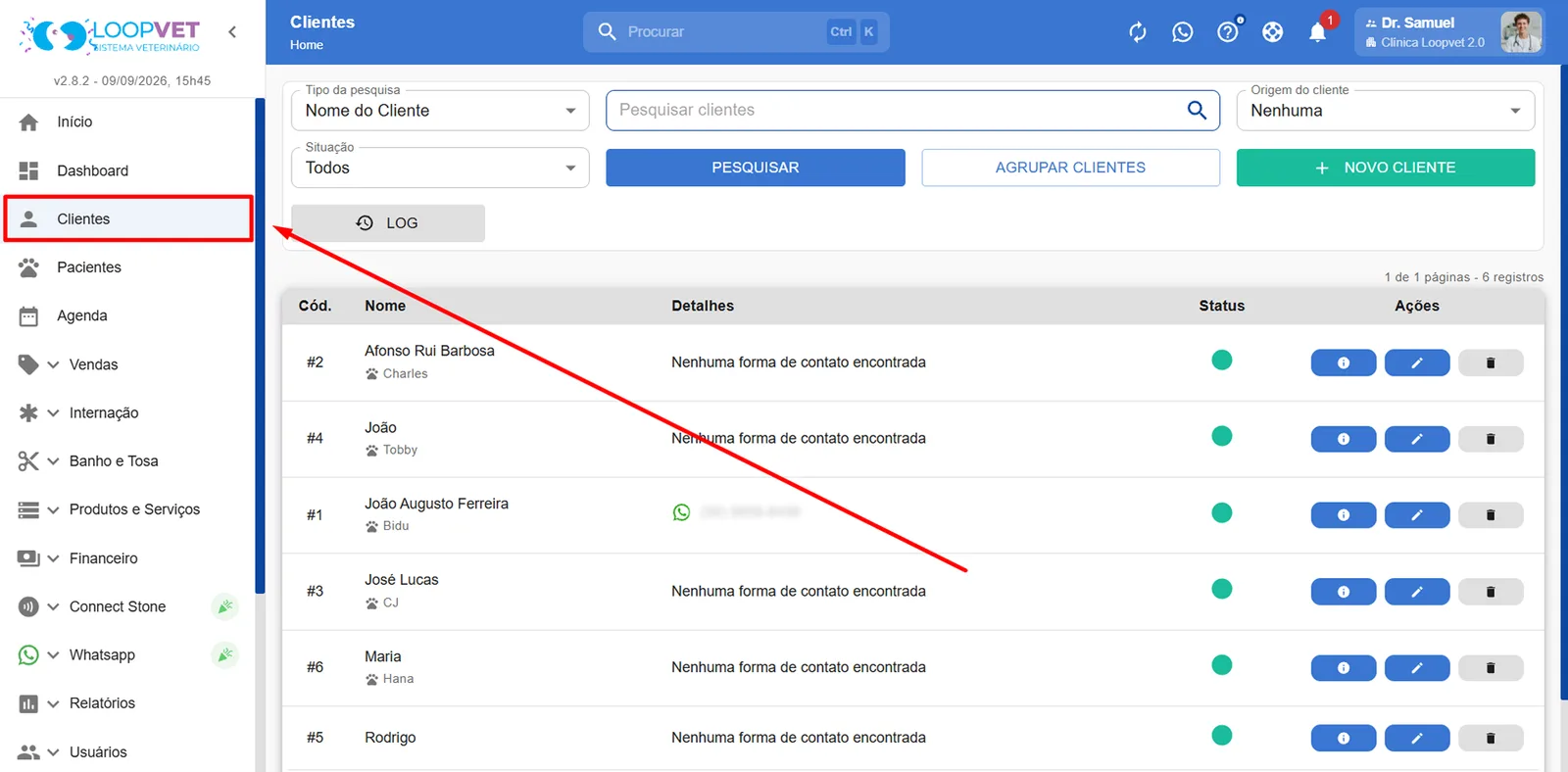 Captura de tela: 4.5 Crédito do Cliente