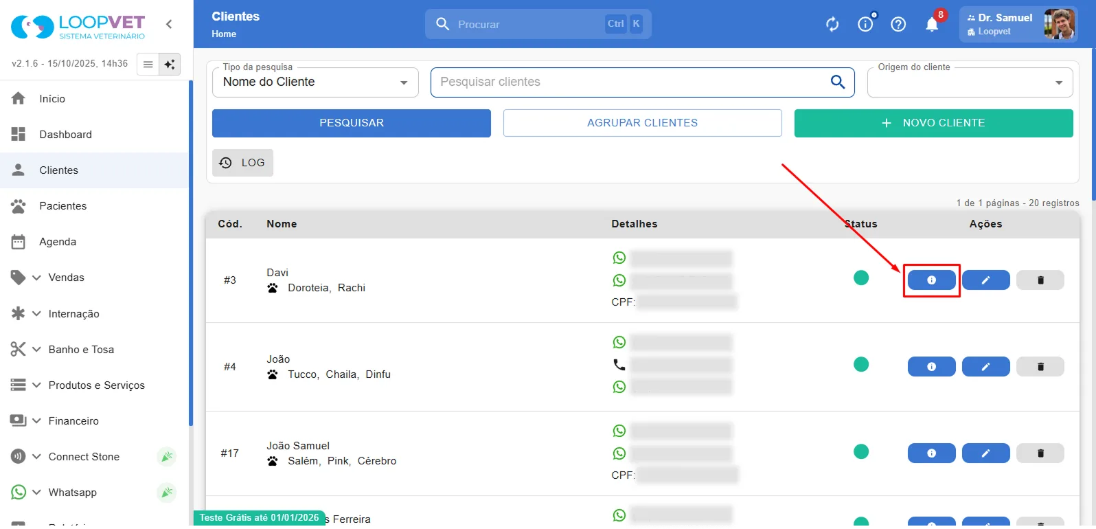 Captura de tela: 4.1 Dados do Cliente