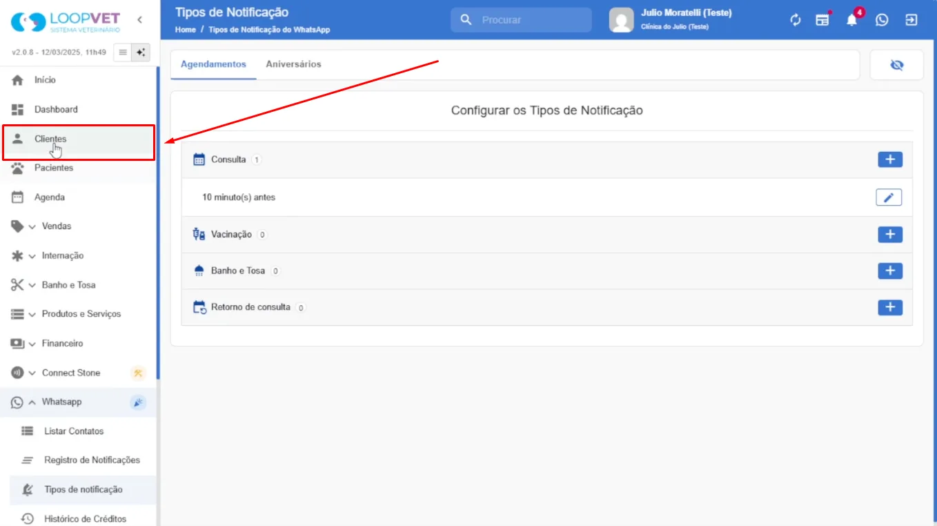 Captura de tela: 4. Listar Contatos do WhatsApp